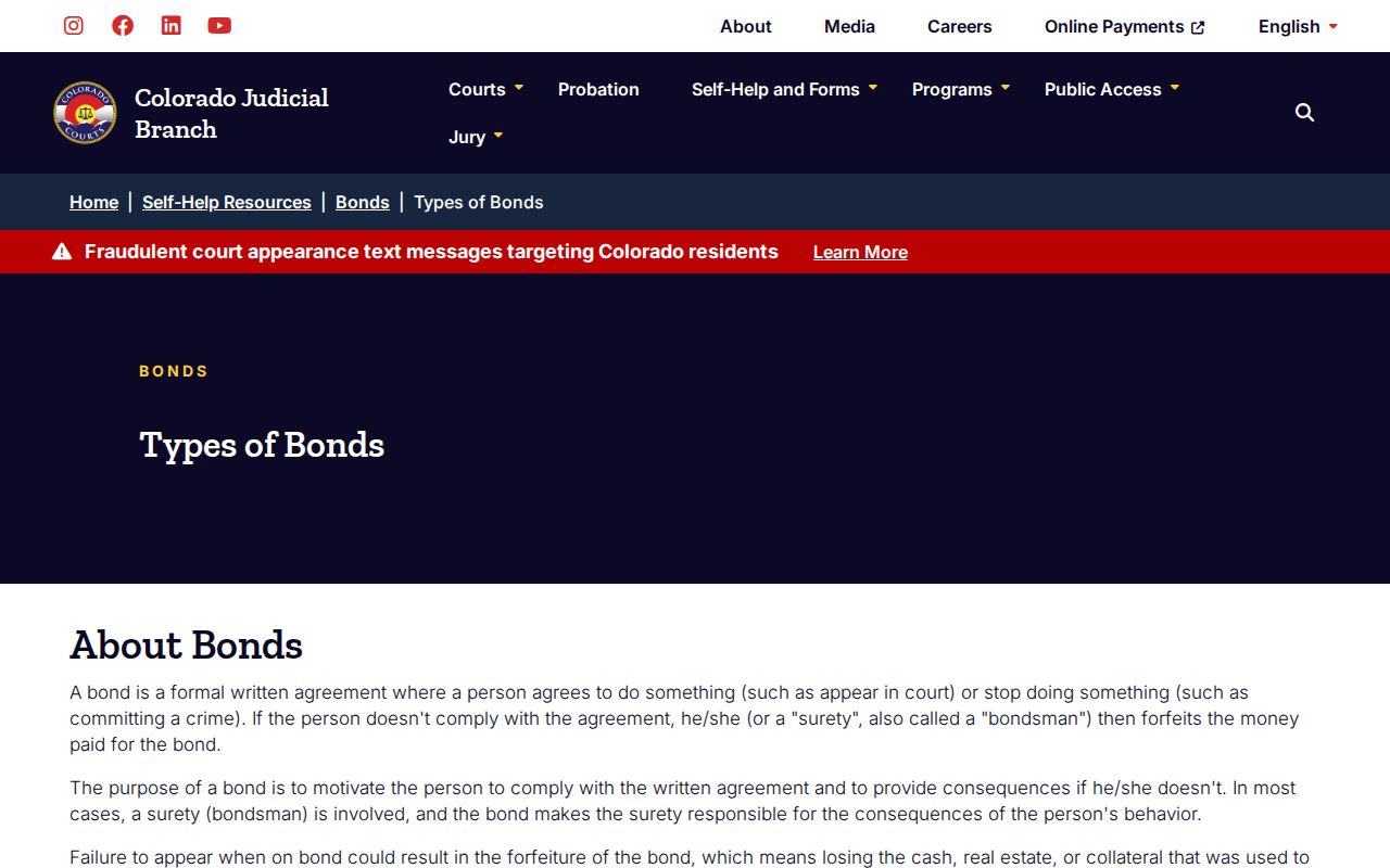 Rio Grande County active warrant bond type explanation